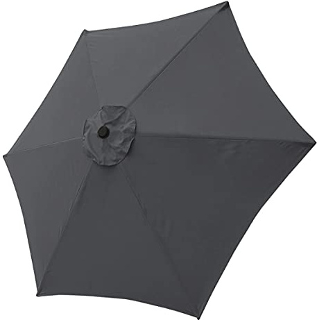 Ferocity, Ersatz-Sonnenschirmbezug, 8 Rippen, Outdoor, Wasserdicht, UV-Schutz, Strapazierfähiges Polyester, Graphit, 300cm [136]