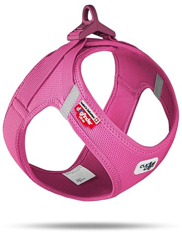 Curli Hundväst, sele med lås, luftnät, fuchsia, storlek XL