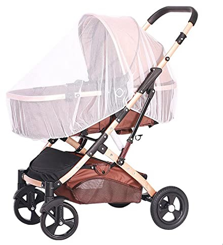 SSKHE 2 Stück Kinderwagennetz, Universal-Moskitonetz, leichtes und tragbares Moskitonetz für Kinderwagen, Tragebetten und Reisebetten, maschinenwaschbar, elastisch und atmungsaktiv