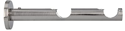 Sento Metall Zubehör für Ø 19 mm Gardinenstangen in Edelstahl Optik Ø 19/19mm Wandhalter Modern