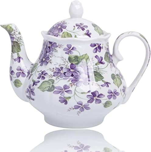 Europäischen Stil Keramik Teekanne Kaffee Topf Wasser Topf Porzellan Vintage Geschenk Teekanne - Veilchen Blume