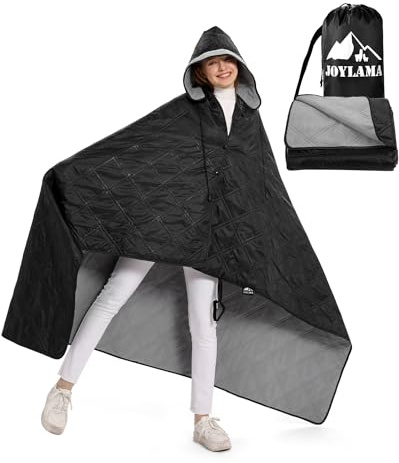 JOYLAMA Outdoor Camping Blanket, Fleece Waterproof Stadium Blanket with Portable Bag, Lightweight for Cold Weather, Sports, Pet, Beach, Picnic, Stadium, Travel, Car, 79 * 54inch