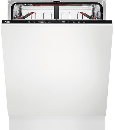 AEG Lavastoviglie Integrata Totale ProClean FSE74627P, 60 Cm, 13 Coperti, Tecnologia AirDry e SatelliteClean, GlassCare 7000, Lava i Cristalli Senza Timore, QuickSelect, Bianco, Classe C