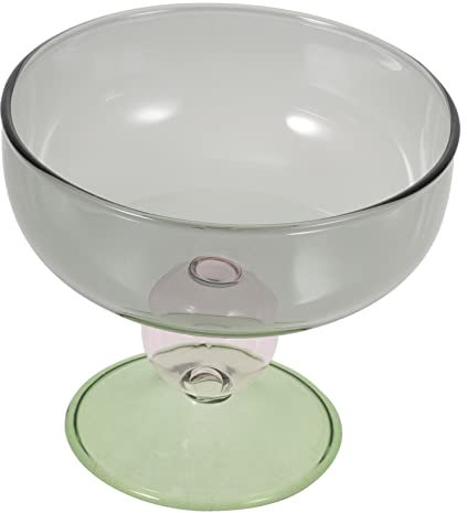 HEMOTON Coppa Gelato in Vetro Multicolore per Dessert e Gelati