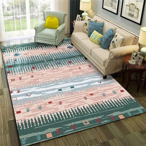 RUGMRZ Kinderzimmer Teppich Einfach, modisch und rutschfest Zimmer Einrichtung 25 Mehrfarbig bürostuhl unterlage Teppich Balkon Teppich Outdoor kinderzimmer Teppich babyzimmer deko200x300CM