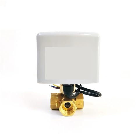 1/2 3/4 1 1-1/4 1-1/2 Messing Elektrischer Kugelhahn Dreidrahtsystem Zweisteuerung Dreiwege AC220V DC24V DC12V (Color : 220VAC, Size : 3/4)