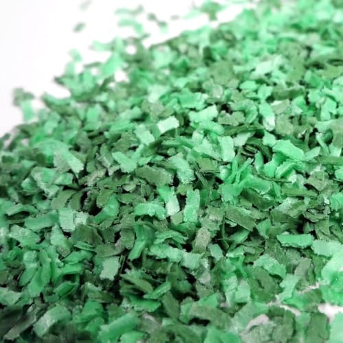 Streuselheld Schnippel Mix Grün 10g Esspapier Flocken | Grüne Streusel aus Esspapier-Schnipseln zum Verzieren Sprinkles für Gebäck wie Torten, Cupcakes und Muffins
