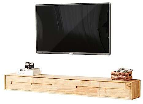 Tv Lowboard - Wandmontage TV-Schrank, 140cm Tv Board Lowboard Hängend Mit 2 Schubladen,Schwimmender Tv Schrank,Wand Multimedia Wandregal TV Hängeschrank, TV Lowboard, Tv Schrank Hängend ( Color : E )