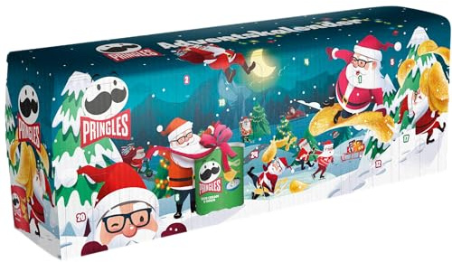 Pringles Adventskalender Dunkelblau | Chips Kalender, 24 Dosen | 1085 g