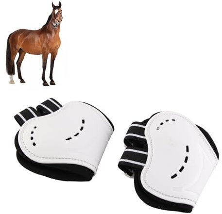OPPWONG Pferdegamaschen, Vorne Offen, Springsehne, Pferdegamaschen, Fliegenbeinbandagen für Pferde, Pferde-Eisstiefel, Atmungsaktive Pferde-Hinterbeingamaschen Zum Reiten, Stoßdämpfender