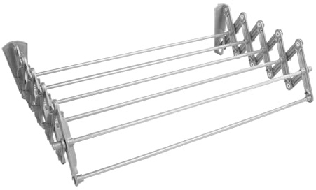 ABJ Wandwäschetrockner Teleskop Wäschetrockner für die Wand Akkordeon Trockenständer Wandmontage (Grau, 60cm)