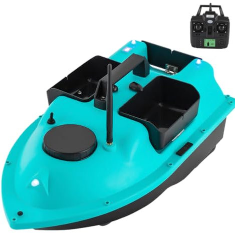 Angelköder-Boot RC Boot Futterboot Fernbedienung Angeln Köderboot GPS-Smart-RC Wireless-Köder-Boot - 2 * 5200mAh - 600M Fernbedienung