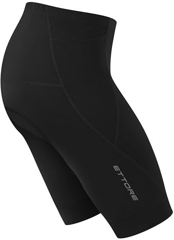 Ettore Damen Radhose Mit Polsterung Und Tasche Atmungsaktiv Schnell Trocknend Für Rennräder Und Fahrräder - Arrow - Schwarz - S