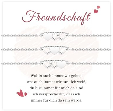 MANVEN 2/3pcs Mutter Tochter Freundschaft Geschenk Geburtstag Mädchen Damen | Herz Armband aus 316L Edelstahl für Beste Freundin Mädchen Damen Muttertag Weihnachten Schulanfang