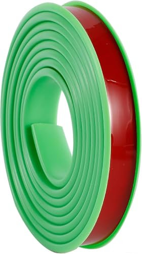BULINO Striscia Protettiva for Bordi a Forma di U, Verde, 1 m, Bordo for Piano di Lavoro in Gel di silice Morbido, Protezioni for Angoli e Bordi for mobili, Bordo Autoadesivo, 0,9 cm(1.6cm)