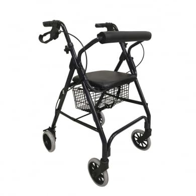 Rollator Montreal Mini. Deambulatore con 4 Ruote, Sedile Imbottito e Cestino. Larghezza totale 52 cm. RA-215165M INTERMED