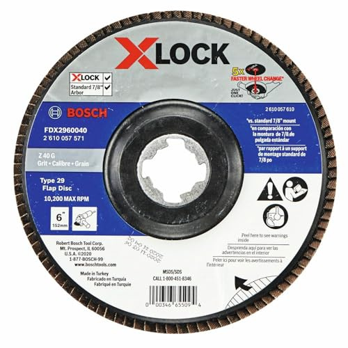BOSCH FDX2960040-10 Stück 15,2 cm X-Lock Dorn Typ 29 Körnung 40 Fächerscheibe