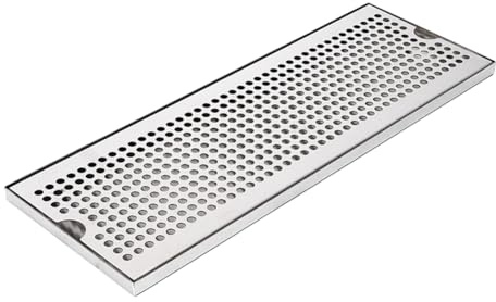 Fegtrtyoa Tropfschale Aus Edelstahl für Bar, Rechteckige Wasserauffangschale, Ölablaufschale, 50x17,5x1,5cm