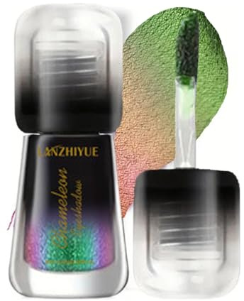 Ferme À Fard À Paupières Liquid Chameleon - Color Métallique Chathralim Cosmétique, Peinture Oculaire Hautement Pigmentée | Maquillage Irisé Liquide Des Yeux, Huggable Festival Beauty Supply F