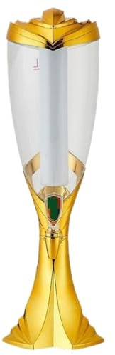 TOTIKI Dispensador De Cerveza Dispensador De Bebidas con Grifo, Torre De Cerveza De 3 litros Dispensador Bebidas(Gold)