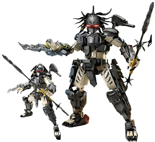 Alien Mech Warrior Building Kit for Adults, 1082 Pieces Predator Action Figure Model, Xenomorph Building Blocks Toy, Home Office Decor Gift for Birthday Christmas Halloween