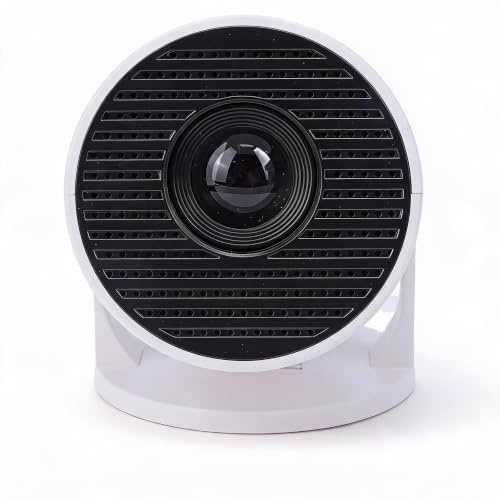 Annadue Proyector de Cine en Casa, Proyector de Vídeo Multipuerto con Conectividad WiFi, Funcionamiento con Poco Ruido, Rotación de 240 Grados, Proyección HD, para Presentación