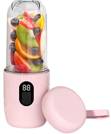 YUEHISY Frullatore Portatile, Tazza per Spremiagrumi Elettrico Ricaricabile da 500 Ml con Motore da 20800 Giri/min, 16 Lame in Acciaio Inossidabile per Spremitura Rapida