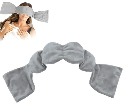 SIXHAOBU Antifaz para dormir pesado, cubierta relajante para los ojos, antifaz de viaje con perlas y algodón para un sueño reparador, máscara de dormir de viaje para avión, tren y casa, tejido