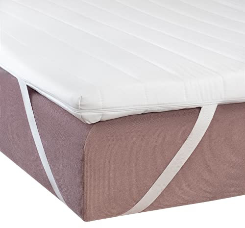 PHD Primera Matratzen-Topper 180x200cm für Boxspringbetten und Doppelbetten - Made in Germany. Verbindet Matratzen zu Einer großen Liegefläche. Bezug bis 60°C waschbar für 180 x 200 6cm Hoch