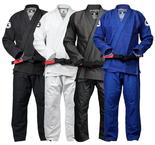 Gold BJJ Foundation Gi - Pearl Weave Jiu Jitsu Gi for Men and Women - IBJJF Competition Legal BJJ Gi (Royal Blue, A1H)