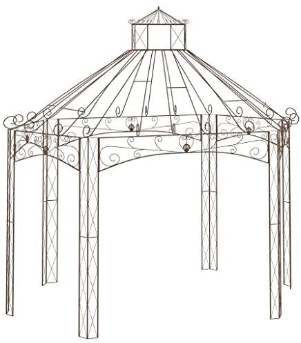 vidaXL Gartenpavillon Antik-Braun 400x258x378 cm Eisen