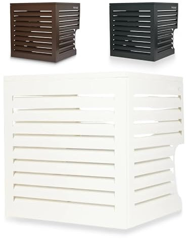 Airdeko Premium HVAC Central Air Conditioner Cover for Outside Units - AirOutdoor Systems Decorative Metal AC Condenser Cover - Rustproof, All-Season Outdoor Protection with Modern Sleek Design (XL)