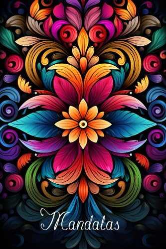 Mandala Malbuch mit schwarzem Hintergrund für Erwachsene (Mandalas)