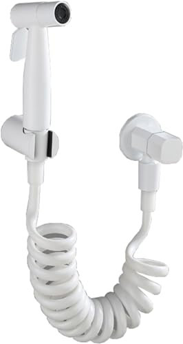 Douchette de Toilette Murale, kit de douchette de Toilette Blanche, douchette de Toilette, pulvérisateur de Bidet à Main pour Toilettes, rehausseur de pulvérisation de Chasse d'eau de Bidet,
