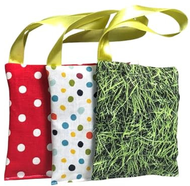 Miniblings 3x Lavender Pillow Handmade Herb Cusshion Herbal Organic Floral Red