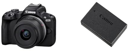 Canon EOS R50 + RF-S 18-45mm F4.5-6.3 IS STM + RF-S 55-210mm F5-7.1 IS STM & LP-E17 Battery Pack for EOS M3