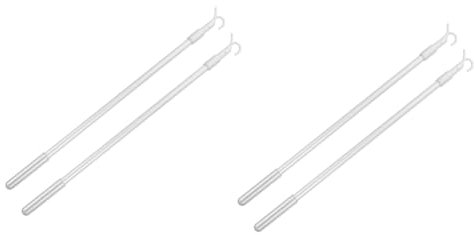 Garneck 4 Stück Vorhang-teleskopstange Vorhänge Schwarze Gardinenstange Gardinenstangen Kippstab Für Jalousien Jalousienstab Aus Metall Gardinenzugstangen Für Gardinen Aluminiumlegierung