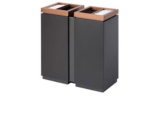 ABNNHK Cubo de Basura para Exteriores Cubos de Basura de Acero Inoxidable Cubo de Basura Vertical para vestíbulo de Club de Hotel Área al Aire Libre Ascensor Papelera de Reciclaje (E) (A1