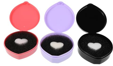 HAPINARY 3pcs Elegant Makeup Brush Cleaning Box Brush Cleaner Sponge Makeup Cleaner Mat for Travel