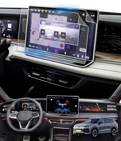 LFOTPP [Lot de 2] Film de protection d'écran compatible avec VW Tayron SUV 2025 2026 10,25 pouces Digital Cockpit Tactile, Tayron SUV Nano PET 5H Anti-rayures Accessoires de protection d'écran