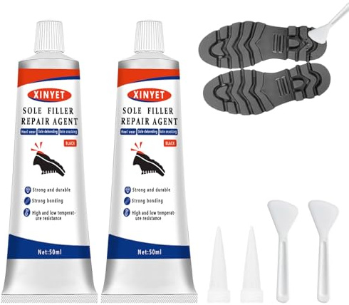 Xinyet Colle Chaussure Semelle 100ml, Réparation Unique, Noir