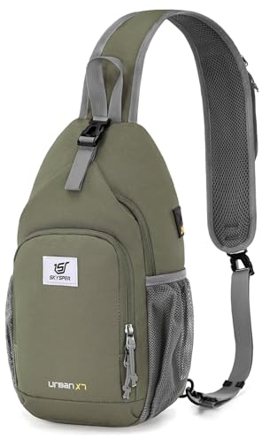 SKYSPER Brusttasche Schultertasche Herren Sling Bag Klein Crossbody Bags | Männer Männer Damen Leicht Umhängetasche Wandern Outdoor Reisen, URBANX7 Brusttaschen