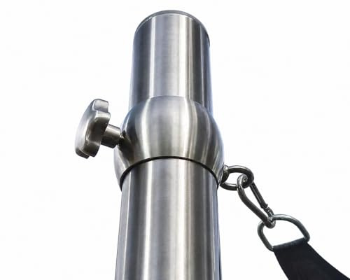Sonnensegelmast 2,5-3m Höhenverstellbar Edelstahl mit Bodenhülse Sonnensegel Mast Pfosten Stange (⌀60mm 3m ohne Bodenhülse)