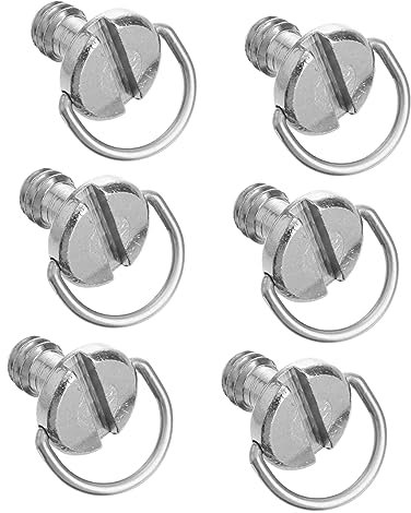 LIFKICH 6Pièces Adaptateur de Vis D Ring pour Trépied de Compatible Caméra et Monopode Durable et Pratique à Transporter