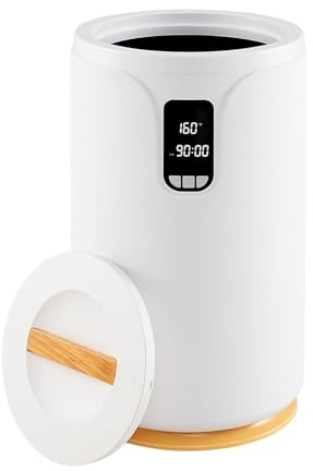 LIFEZEAL 20L Secchio Scaldasalviette Elettrico Bagno, 130℃, Rapido, Tempo, Temperatura Regolabili, Luce, Prenotazione, Scatola Profumi, Auto Spegnimento, Blocco Bambini, Scalda Asciugamani, Vestiti