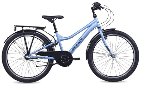 S’COOL Kinderfahrrad 20, 24, 26 Zoll, 3-Gang Nabenschaltung mit Rücktrittbremse, troX, Körpergröße 115–165 cm, 6–14 Jahre, sicher im Alltag, für Jungen & Mädchen