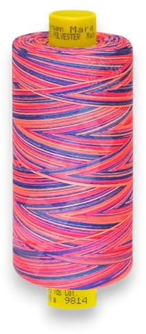 Gütermann Multicolor Allesnäher Nähgarn MARA 120-1000m Nähmaschinengarn Farbverlaufsgarn reißfest für Nähmaschine und Overlock Buntes Nähgarn (9814)