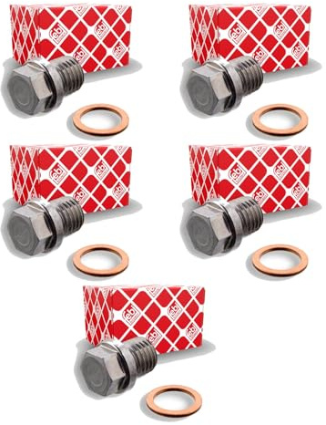 5x Febi Bilstein Ölablassschraube mit Dichtring 12mm Außensechskant Ölwanne | 5x Febi Bilstein Ölablassschraube mit Dichtring 12mm Außensechskant Ölwanne Ölwe