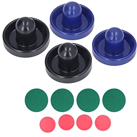 Xiuganpo Bord Air Hockey Tillbehör Set Hög Slagkraft Plast Pushers Pads Puckar för Alla Standardbord, Bekväm Spelupplevelse för Bordsentusiaster