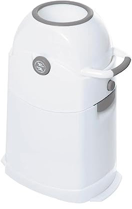 DIAPER CHAMP Regular - geruchsdicht - OHNE Nachfüllkassetten - Einhandbedienung - funktioniert mit normalen herkömmlichen Tüten/Müllbeutel - für ca. 30 Windeln - weiß/silber